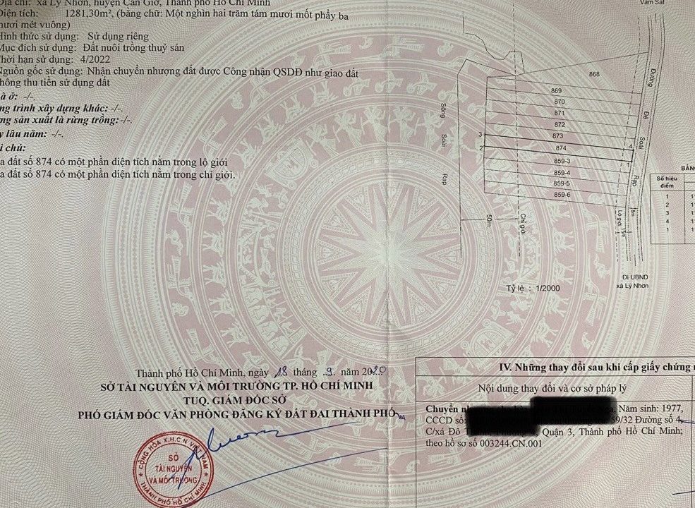 bán đất lý nhơn cần giờ