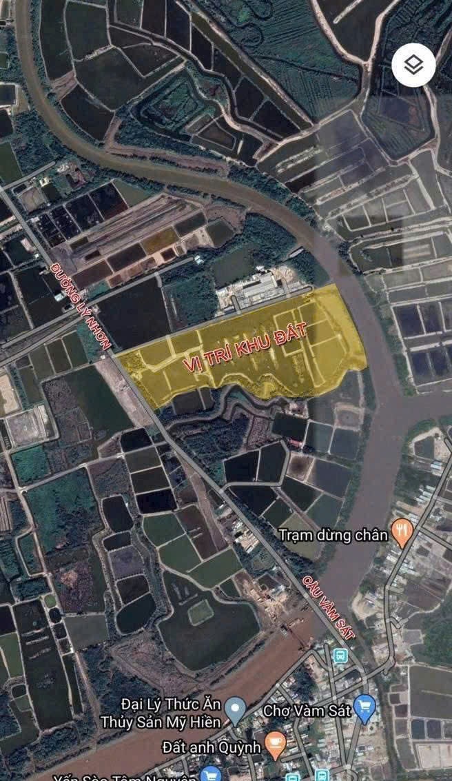 Bán đất mặt tiền đường Lý Nhơn mặt sông Vàm Sát, diện tích 88.170 m2 (8,8 ha),